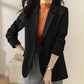 Blazer drapeado informal sencillo